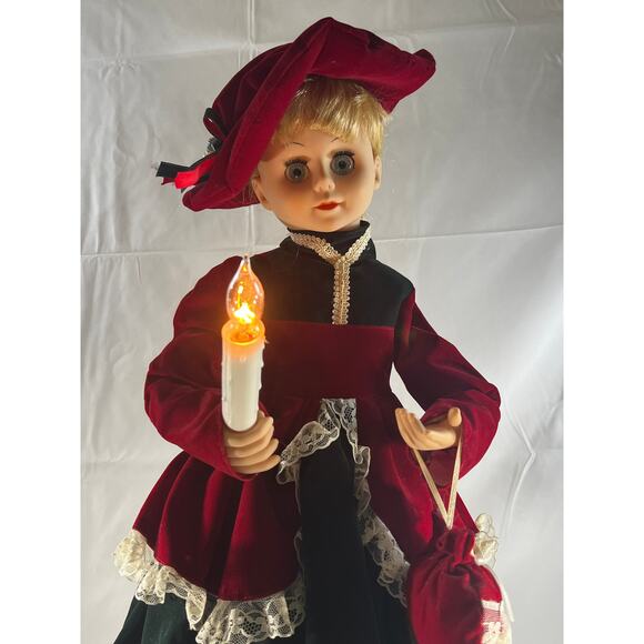 Victorian Animated Christmas Doll Musical Mam'Selle 90s Dynasty Holiday Classic - Picture 10 of 17